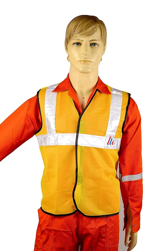 High Visibility Reflective Safety Jacket Yellow for Traffic Police, Workers, and Others Working Services Lightweight Reflective Construction Safety Jacket pack of 2
