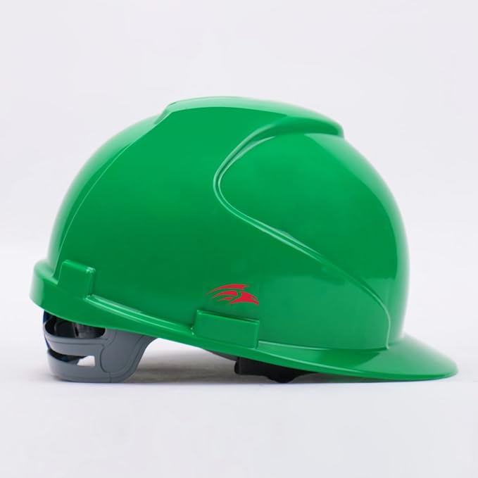 Safety Helmet for Construction & Outdoor Work|Easy 3D Fitting System for Any Head Size|Lightweight|4-Point Support, Easy Impact Absorption Sweatband|Maxxtra|Green