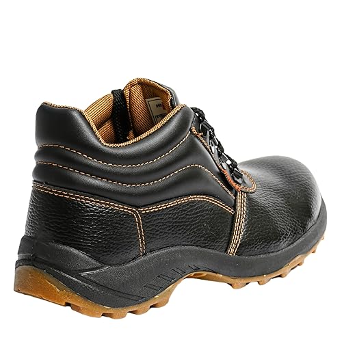 Mens Workout Dual Density Black Pvc Safety Shoe
