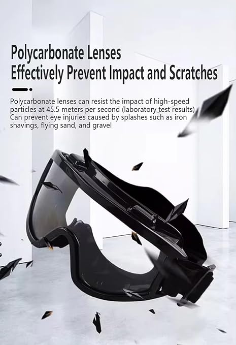 Safety Goggles – Anti-Fog & Scratch-Resistant Eye Protection for Work, Cycling, and Laboratory Use | Splash-Proof, UV Protection, and Durable