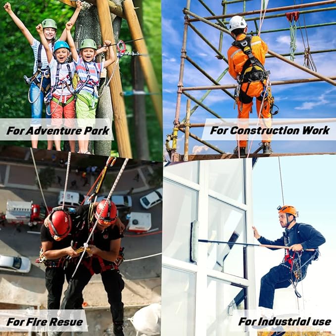 Premium Safety Belt for Construction Height Men's Safety Harness Belt - Industrial Safety Belts for Construction Height - Fall Protection, Climbing, and Industrial Use