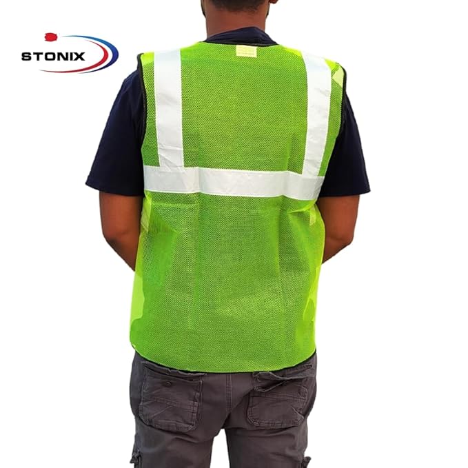 Safety JacketFor Men Women With High Visibility Reflective Strips Industrial Construction Work breathable (PACK OF 5,10, ORANGE, GREEN)