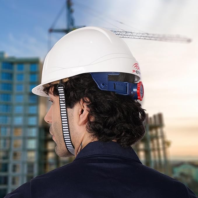 Safety Helmet for Construction & Outdoor Work|Easy 3D Fitting System for Any Head Size|Lightweight|8-Point Support Easy Impact Absorption Sweatband|Orbit-R|White
